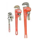 Vintage Pipe Wrench Bundle, Qty 3