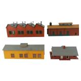 Vintage TYCO Operating SIgnal Man with Lighted Shack with Original Box HO Scale, Mulitple HO scale building kit module factory/store buildings with TYCO HO scale Virginian hopper car and an unloading 
