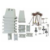 Vintage TYCO Operating SIgnal Man with Lighted Shack with Original Box HO Scale, Mulitple HO scale building kit module factory/store buildings with TYCO HO scale Virginian hopper car and an unloading 