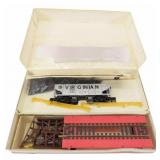 Vintage TYCO Operating SIgnal Man with Lighted Shack with Original Box HO Scale, Mulitple HO scale building kit module factory/store buildings with TYCO HO scale Virginian hopper car and an unloading 