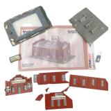 Vintage TYCO Operating SIgnal Man with Lighted Shack with Original Box HO Scale, Mulitple HO scale building kit module factory/store buildings with TYCO HO scale Virginian hopper car and an unloading 