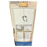 Main Stays Home- White Finish Tank Topper Cabinet, 19.375" X 25.625" X 5.875"