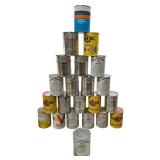 Vintage 24 Cans Motor Oil , Full except One Bottle, Pennzoil, Phillips 66, Valvoline, Mitchell
