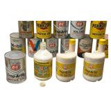 Vintage 24 Cans Motor Oil , Full except One Bottle, Pennzoil, Phillips 66, Valvoline, Mitchell