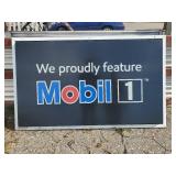 Awesome Large Metal Frame/Hard Plastic Mobil Oil Sign