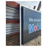 Awesome Large Metal Frame/Hard Plastic Mobil Oil Sign