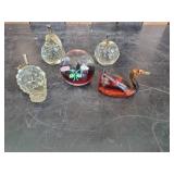 Lot Of 5 Vintage Paper weights with Gorgeous color