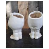 2 Fun Whimsical Planters Such Fun Conversation Pieces