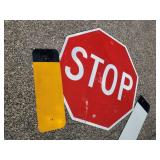 Largr Stop Sign and 2 Reflective Signs