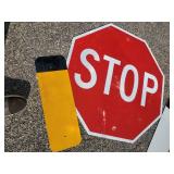Largr Stop Sign and 2 Reflective Signs