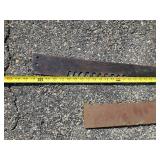 2 Large Hand Saws one with Handles