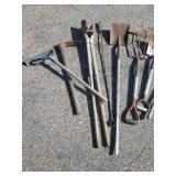 Lot of Lawn and Garden Tools Shovels, Rakes and much more