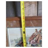 Awesome Litho Currier & Ives Camping in the Woods Framed artwork