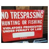 Metal Signs, Revel Stoke , Not Trespassing, Blue Light, and Federal Duck stamp print