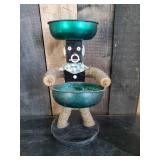 Handmade Folk Art w/ Bottle Caps Decorative Unique Ashtray