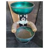 Handmade Folk Art w/ Bottle Caps Decorative Unique Ashtray