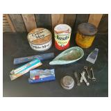 Misc Lot of Vintage Coffee Cans, Bottle Openers, Skeleton Keys and Much more