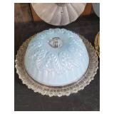 4 Vintage Stunning colored glass Lamp or Ceiling light Shades