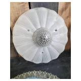 4 Vintage Stunning colored glass Lamp or Ceiling light Shades