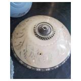4 Vintage Stunning colored glass Lamp or Ceiling light Shades