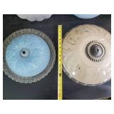 4 Vintage Stunning colored glass Lamp or Ceiling light Shades