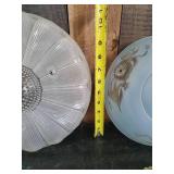 4 Vintage Stunning colored glass Lamp or Ceiling light Shades