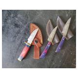 3 Stunning knives With Sheaths