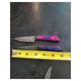 3 Stunning knives With Sheaths one Folding knife