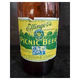 Brown Glass Vintage Effingers Picnic Beer Bottle
