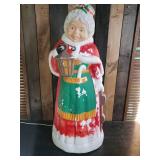Vintage Tall Mrs Clause Blow Mold