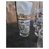 Lot of Vintage Glasses of Various Styles Grainbelt, John Deere, Las Vegas and others