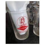 Lot of Vintage Glasses of Various Styles Grainbelt, John Deere, Las Vegas and others