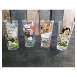 Vintage Warner Brothers Looney Tunes Drinking Glasses