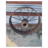 Large Metal Tractor Wheel