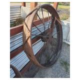 Large Metal Tractor Wheel