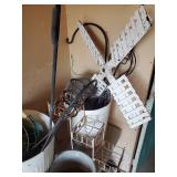 Large Lot of Garden Décor Metal Pails Metal Plant Stand Windmill Blades and much much more