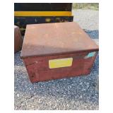 2 Metal Boxes one metal Tool Box, one Metal parts washer, and one wooden