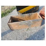 2 Metal Boxes one metal Tool Box, one Metal parts washer, and one wooden