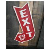 Metal Embossed EXIT Sign