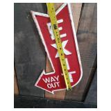 Metal Embossed EXIT Sign