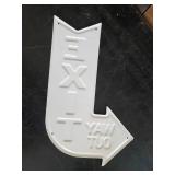 Metal Embossed EXIT Sign