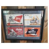 4 Vintage Indian Display items Framed