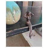 Mermaid Décor Lot  Small Cast Iron Mermaid Vase and Wall hanging Décor
