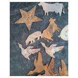 Lot of Assorted Wildlife Metal Cutouts