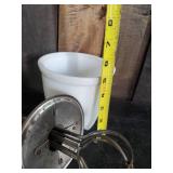 Vintage Hand Beater with Milk Glass Bottom