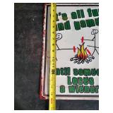 Its all Fun and Games Embossed Metal Sign