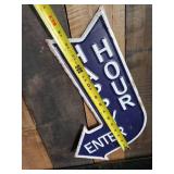 Embossed metal Happy Hour Sign