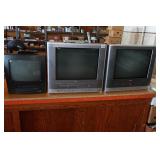 *3* Vintage TVs with Built-In VHS/DVD Players