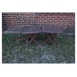 *2* Outdoor Wooden Side Tables