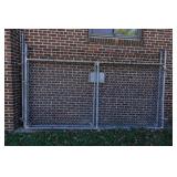 Dual Chain Link Fence Gates with Posts